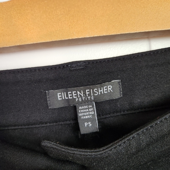 Eileen Fisher Black Equestrian Riding Pants Ankle Zipper Skinny Minimalist small - Picture 8 of 13